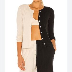 Donni Colorblock Duo Cardigan Sweater